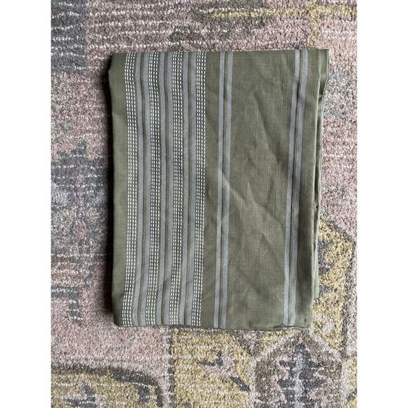 Threshold Green Ticking Stripes Bed Pillow Sham Set - Picture 4 of 5